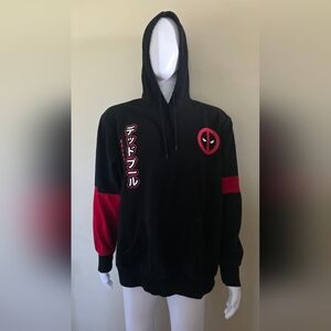 Marvel Black and Red Deadpool Hoodie Size X Large.